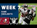 Buccaneers vs. Raiders Week 7 Highlights | NFL 2020
