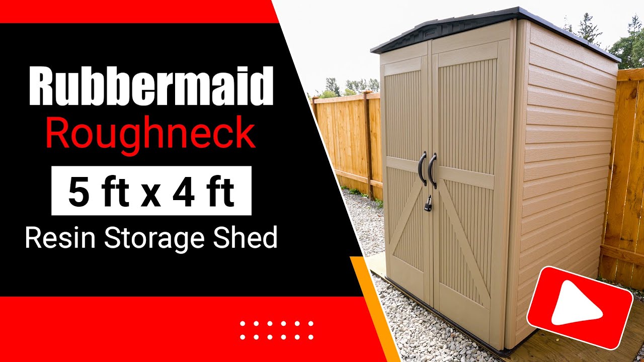 Rubbermaid Roughneck Resin Storage Shed 5 ft x 4 ft YouTube