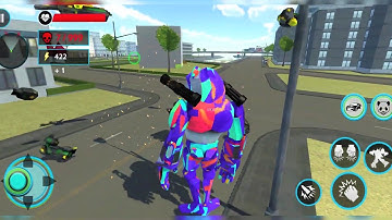 Police Panda Robot Car Transform: Flying Car Games Android Gameplay