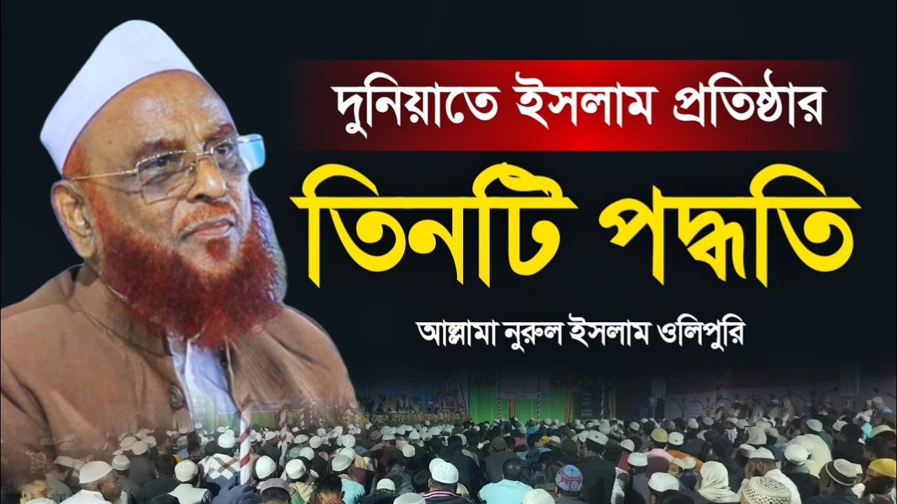 তিন পদ্ধতিতে ইসলাম প্রতিষ্ঠা করা যায়। আল্লামা নুরুল ইসলাম ওলিপুরী। Allama Nurul Islam Olipuri
