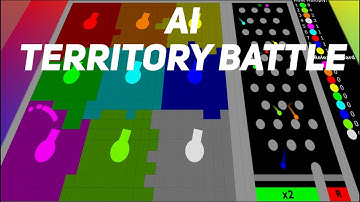 AI Territory battle simulation | AI territory war | Algodoo | Multiply or Release | Marble Race