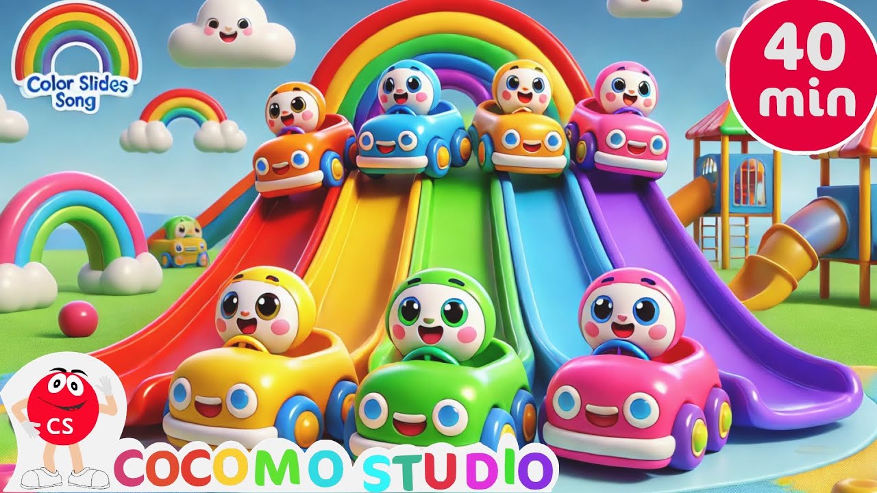 Анимация с цветными слайдами | Детские песенки и видео для изучения цветов