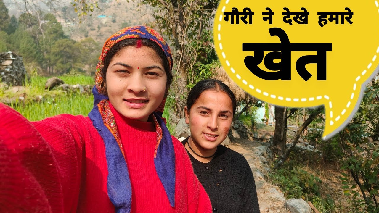 गौरी को दिखाए अपने ससुराल वाले खेत||गांव में बंदरों का आतंक||Pahadi Lifestyle Vlog || Rachu Vlog || 
