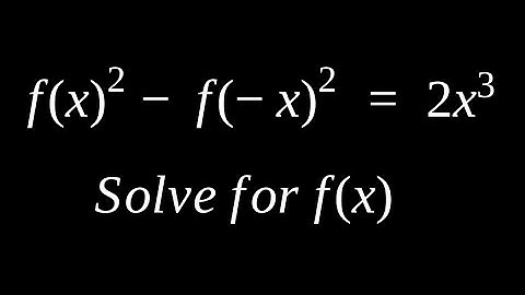 A super interesting functional equation
