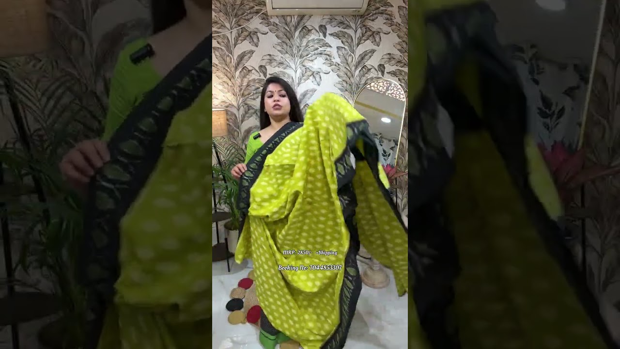 Single Ikkat Cotton Pochampally Saree | Pure Handloom Cotton Collection | Nandita Nandini Kolkata