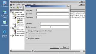 How to Create User in Workgroup