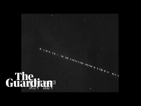 Train of SpaceX Starlink satellites seen in sky over Netherlands - Train of SpaceX Starlink satellites seen in sky over Netherlands