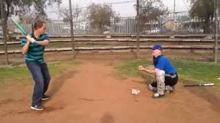 Soft Toss Batting Drill - First Timer Jonathan Knocks The Skin Off The Ball... Wow!
