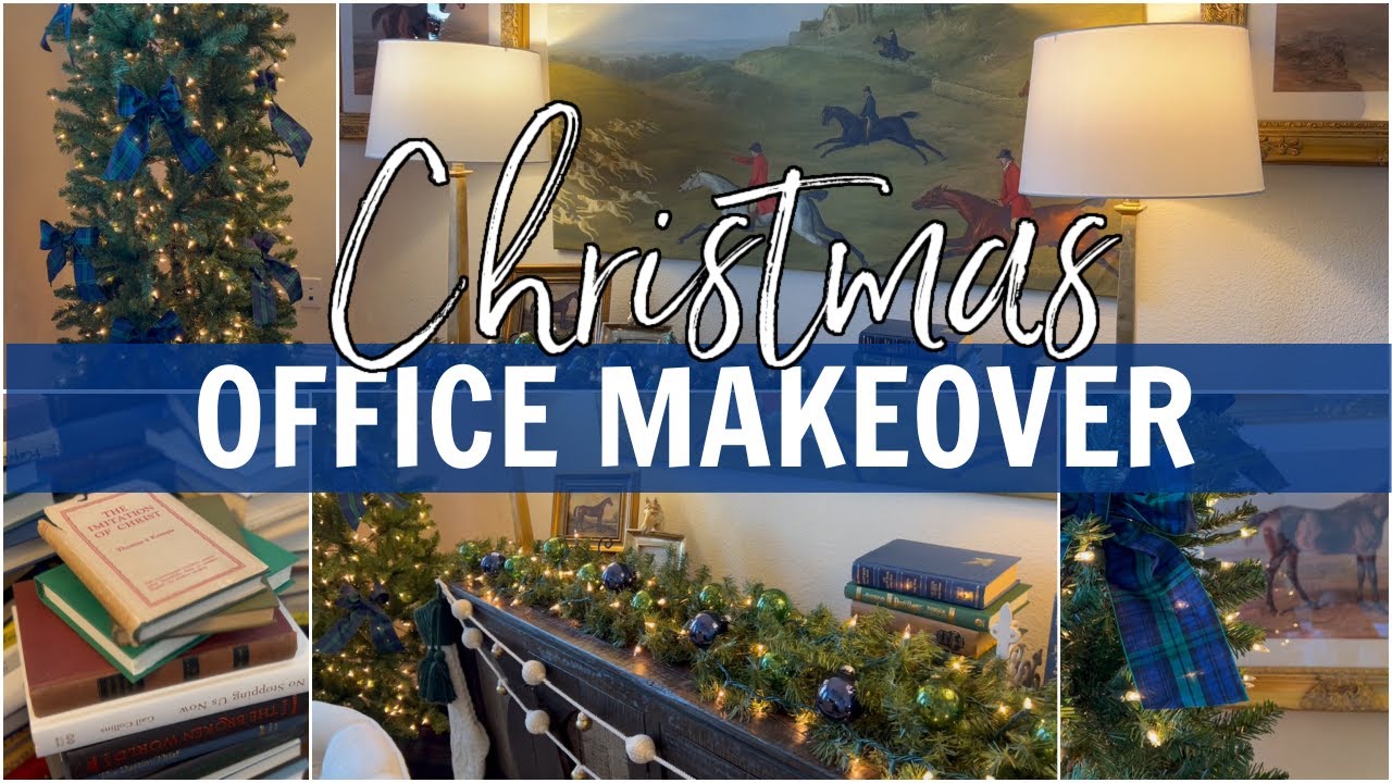 *2023* CHRISTMAS DECORATE WITH ME | TARTAN PLAID RALPH LAUREN INSPIRED OFFICE