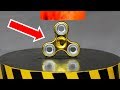 EXPERIMENT Glowing 1000 degree HYDRAULIC PRESS 100 TON vs FIDGET SPINNER TOY (64,524 RPM)