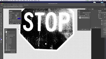 Stencil and spray paint in photoshop