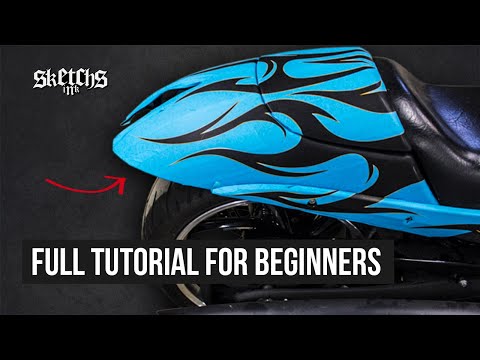 How to Paint Flames on a Motorcycle - FULL Tutorial for Beginners