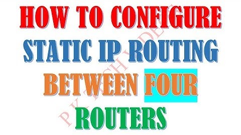 Configure IP static routing in Hindi | Static Routing using 4 routers | How to configure Static