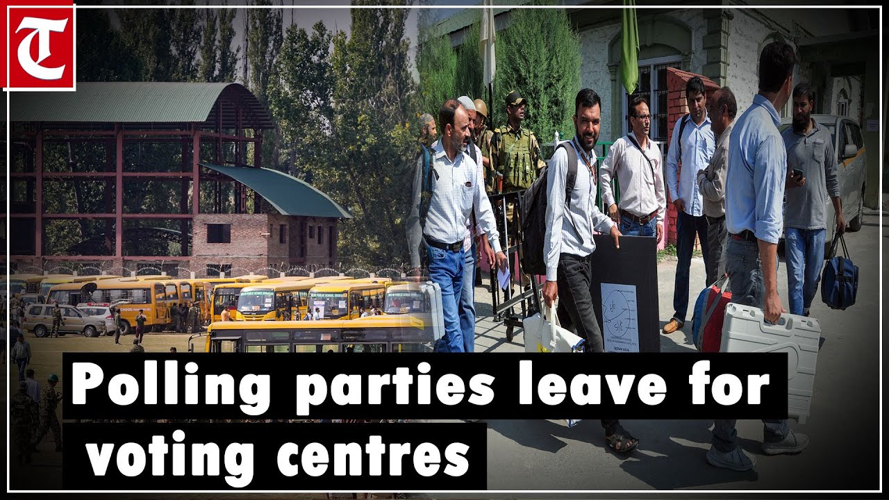 Polling parties leave for respective voting centres ahead of Phase 2 voting in J-K