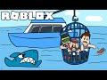 BLOX4FUN SQUAD VS SHARK in ROBLOX SHARKBITE (New Update Research Boat)
