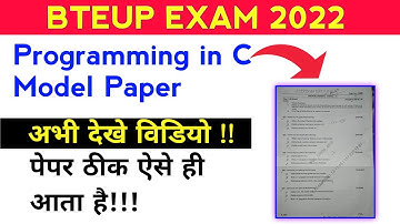 Programming in C | Polytechnic 5th Semester | Bteup Exam 2022