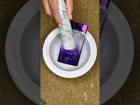 Crushing Perfume Bottle into Slime #crushing #relaxing #asmr #oddlysatisfying