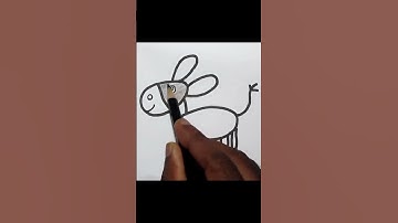 How to Drawing a Cute Donkey for Kids | Donkey Drawing Easy | YouTube Shorts #shorts #youtubeshorts