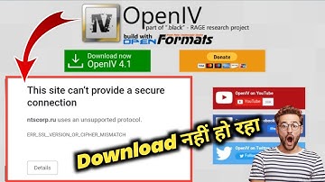 Open IV Download Error Fix || This site can