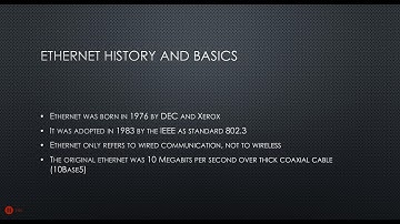 Datacom2-31 Ethernet history and concepts