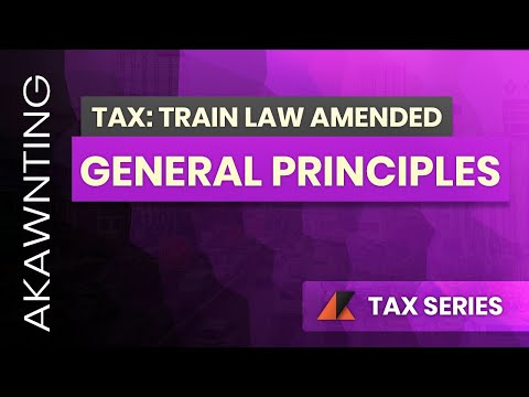 General Principles of Taxation