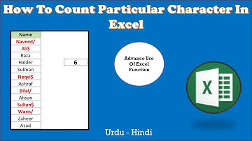 How to count special character in excel | Excel Function for Count particular charter |