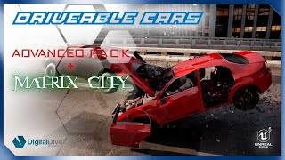 Drivable Cars: Advanced Pack. Driving in free Matrix City in Unreal Engine 5