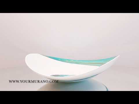 BOVOLO white glass plate with green lining video