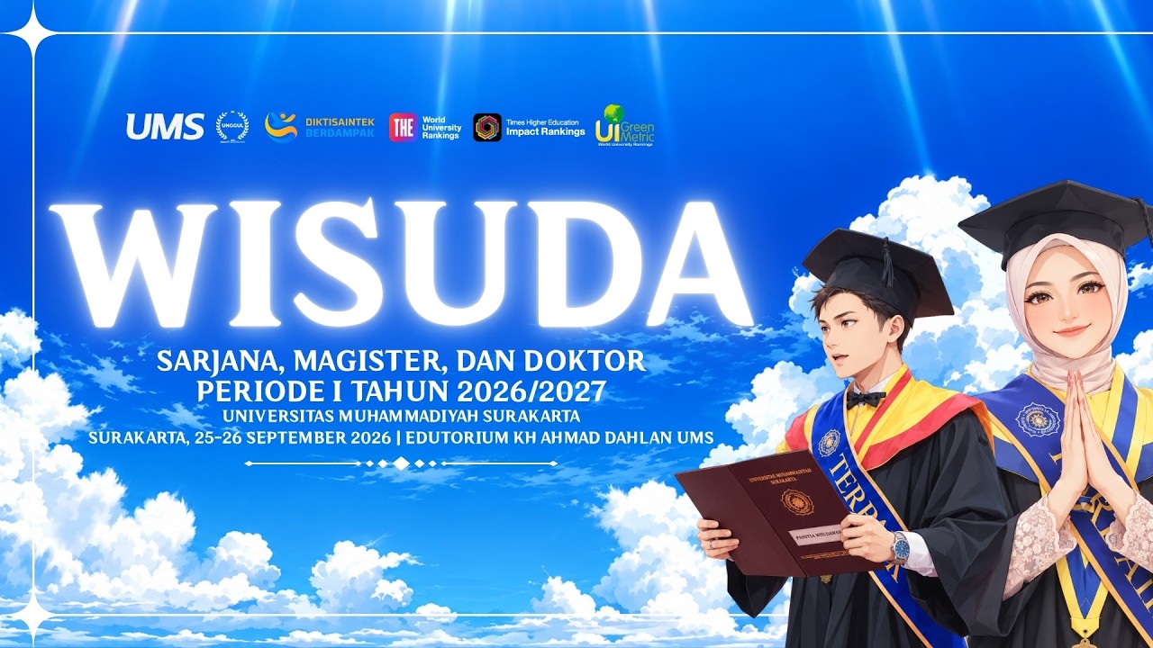 Wisuda Sarjana, Magister, dan Doktor Periode 1 Tahun Akademik 2026/2027 | UMS