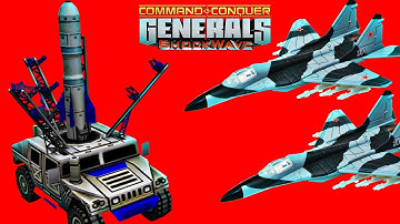 Command & Conquer Generals (Shockwave Chaos Mod) USA Humvee 1 vs 2 HARD USA Rave General