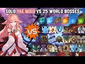 Solo C0R1 Yae Miko vs 25 World Bosses Without Food Buff | Genshin Impact
