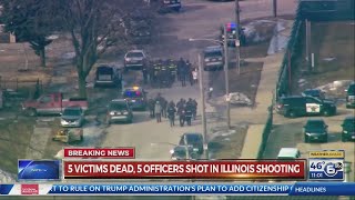 5 victims dead, 5 officers shot in Illinois workplace shooting