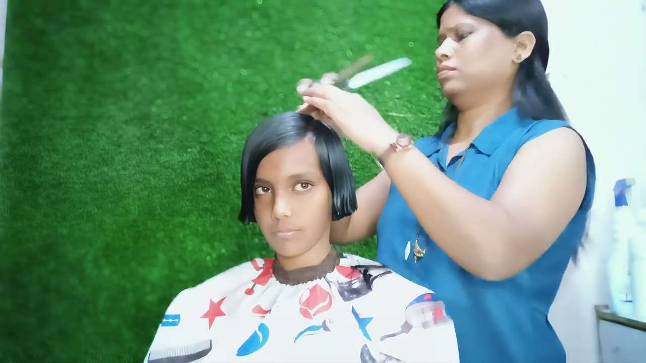 Baby Girl Haircut ✂️ | School Girl Haircut | Long to Short Hair Transformation |Bob Haircut Tutorial