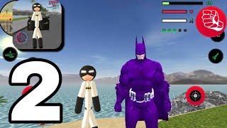 Batman Stickman Rope Hero Gangster City New Update #2 Android Gameplay screenshot 4