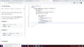 67. Add Binary | c++ |