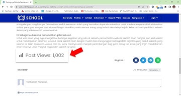 PANDUAN MEMBUAT WEBSITE SEKOLAH - CARA MENAMPILKAN BANYAK PEMBACA POSTINGAN CMS WEBSITE SEKOLAH