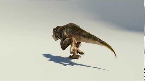 T-rex walk cycle Studio Shot