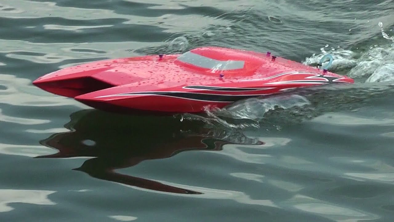 rc catamaran twin motor