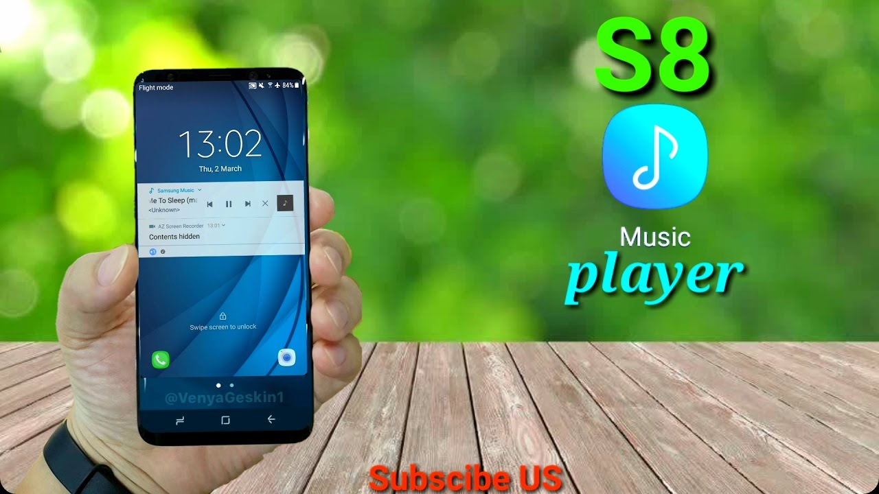 Samsung GALAXY S8 MUSIC PLAYER APP REVIEW- SStech - YouTube