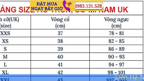 Bảng size quần áo UK - Tổng hợp Bảng size US, UK chuẩn nhất chuyên dùng