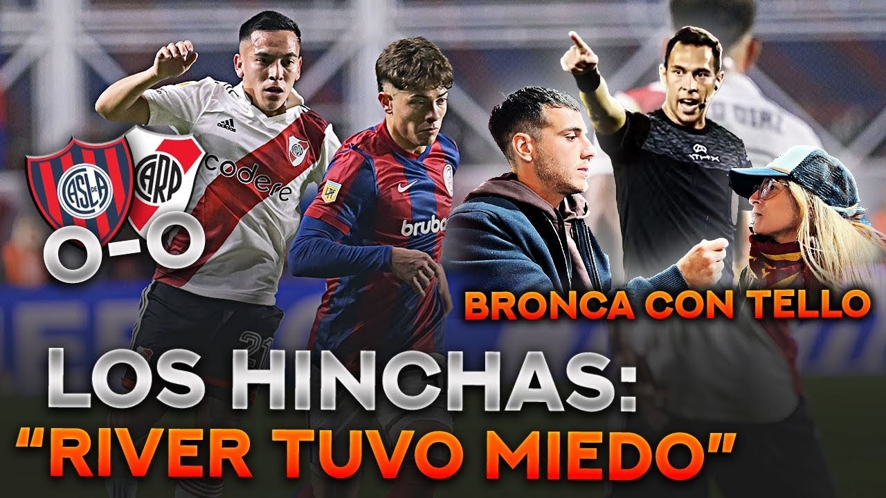 SAN LORENZO 0-0 RIVER / REACCIÓN CON LOS HINCHAS - YouTube