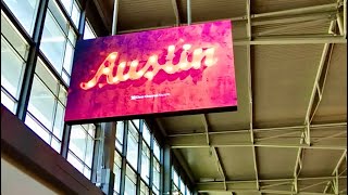 Austin, TX - airport arrival, baggage claim, rental car, heading into Austin ￼