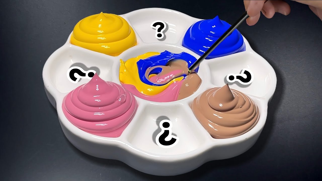 How to Create 9 Magical Colors from Pink, Yellow, Blue and Warm Brown | Color Mixing