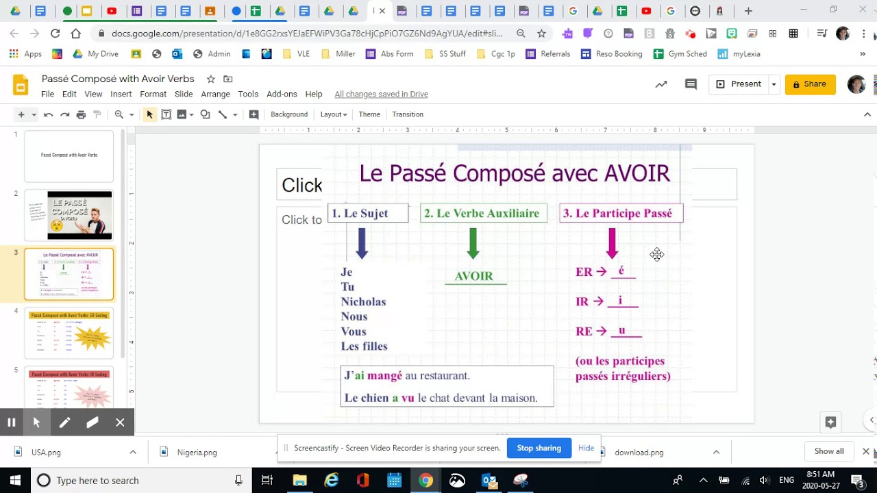 Passe Compose Avec Avoir YouTube