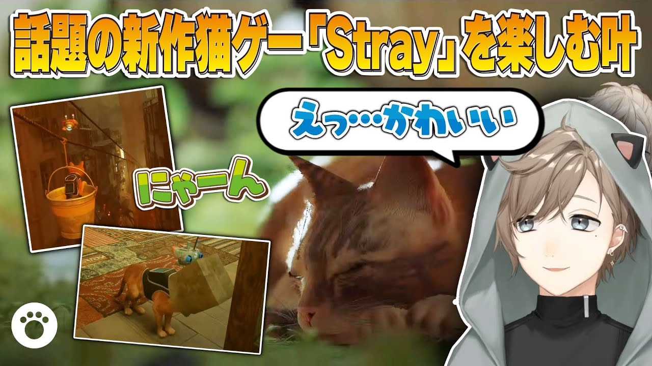 【Stray】かわいい猫が主人公の話題のゲームを楽しむかわいい叶【にじさんじ切り抜き】