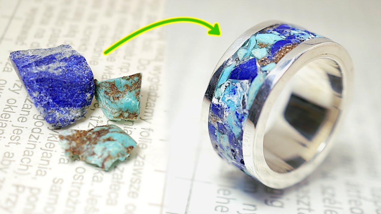 k18×Turquoise x lapis lazuli/金(k18)×ターコイズ×ラピスラズリ/指輪の作り方［Summer ring］