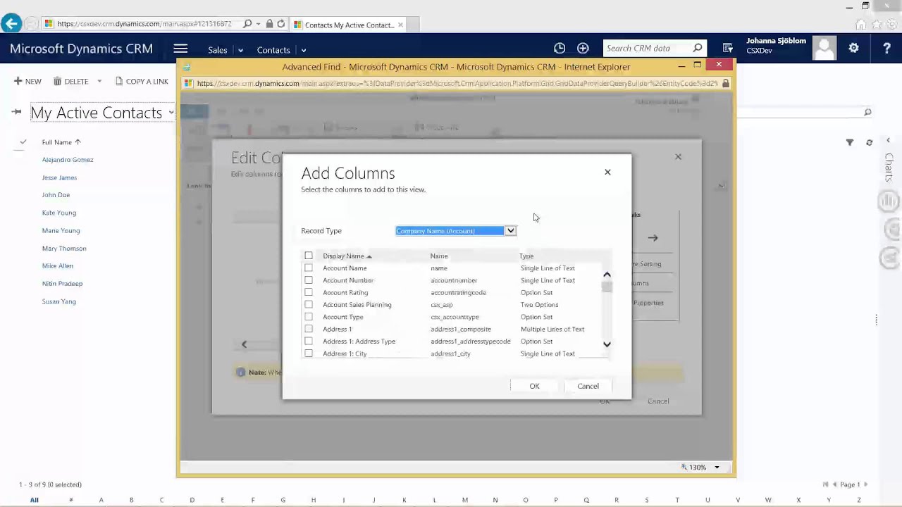 Microsoft Dynamics CRM - Create a Personal List View - YouTube