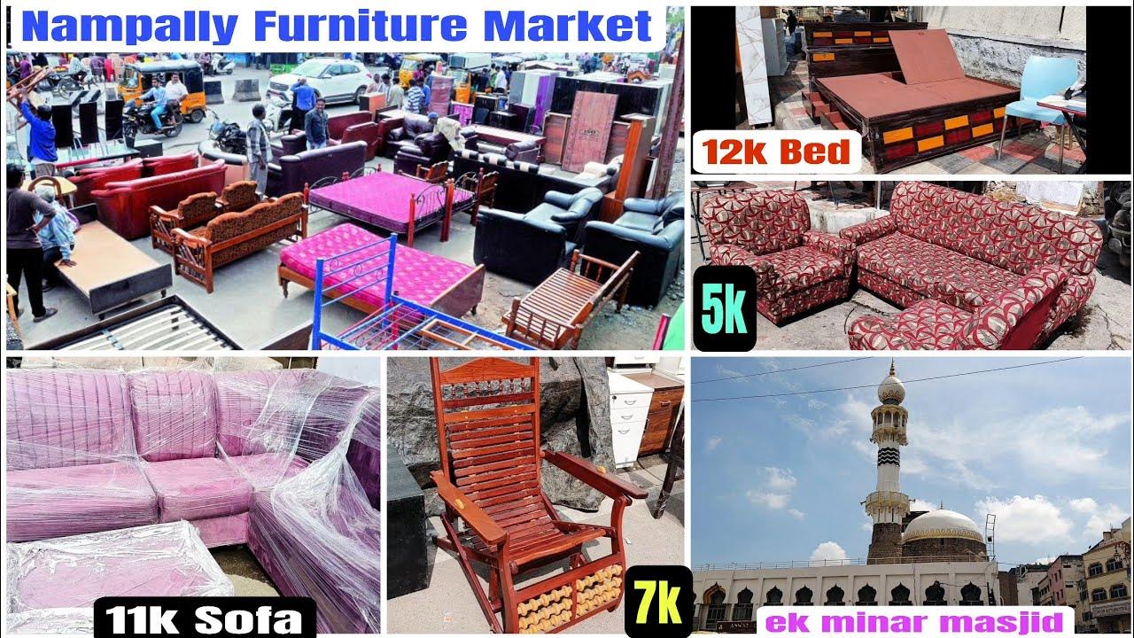 Cheapest furniture Market at Hyderabad, nampally furniture Market Sofa