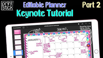 How to Make your Own Digital Planner | Keynote Editable Planner PART 2
