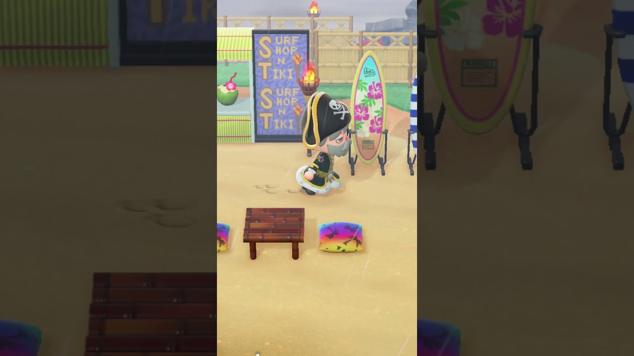 Tiki Bar & Surf Shop Area On Animal Crossing - 